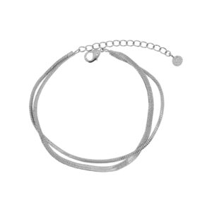 PULSERA DE MALLA DOBLE CON 16+3CM DE EXTENSIÓN