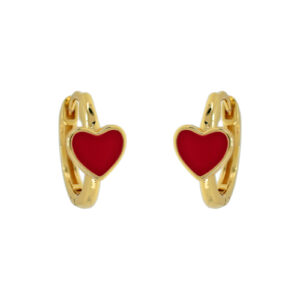 HEART RING WITH RED ENAMEL