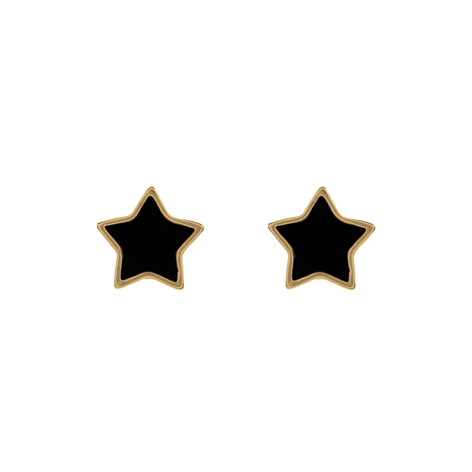 PENDIENTE  ESTRELLA CON ESMALTE CHAPADO ORO