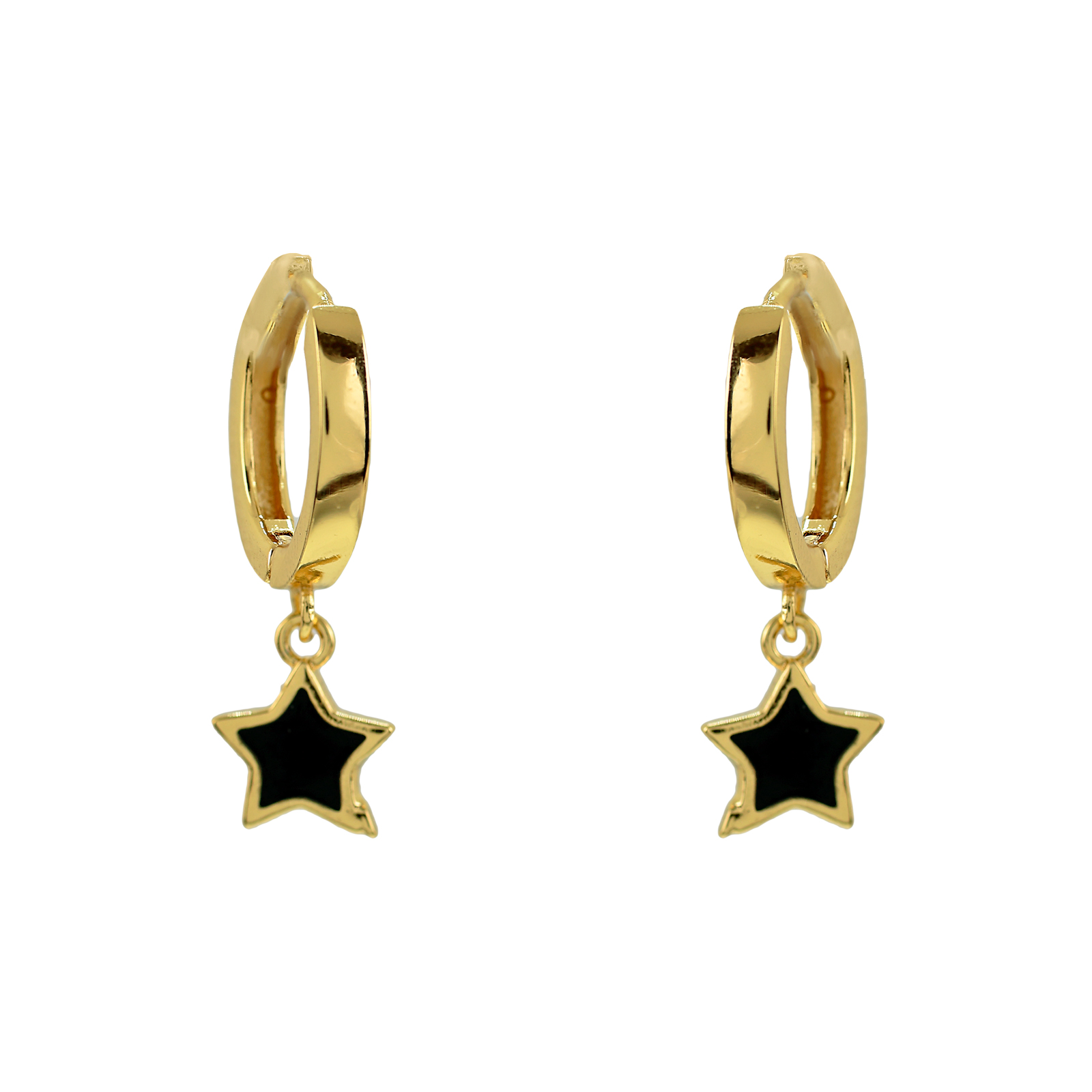 ARO ESMALTADO CON ESTRELLA CHAPADO ORO