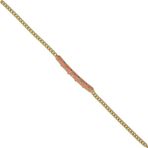 BRACELET WITH ENAMEL AND ZIRCONS GOLD PLATED