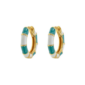 HOOP WITH GOLD-PLATED COMBINED ENAMEL