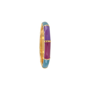 ANILLO CON ESMALTE COMBINADO CHAPADO EN ORO