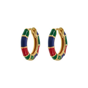 HOOP WITH GOLD-PLATED COMBINED ENAMEL