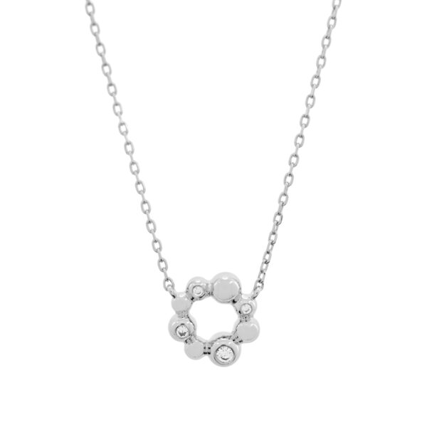 COLLAR CON BOLITAS Y CIRCONITAS 38+ 7CM DE ES