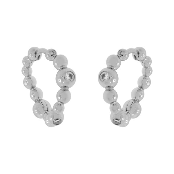 IRREGULAR CLOSED HOOP WITH BALLS AND ZIRCONIAS