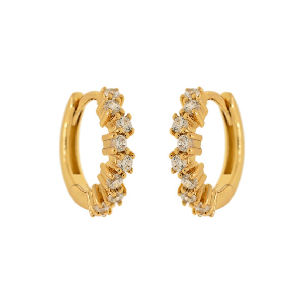 IRREGULAR CLOSED RING WITH ZIRCONIAS