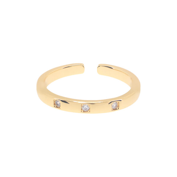 ANILLO TALLA UNIVERSAL CON 3 CIRCONITAS