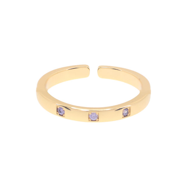 ANILLO TALLA UNIVERSAL CON 3 CIRCONITAS