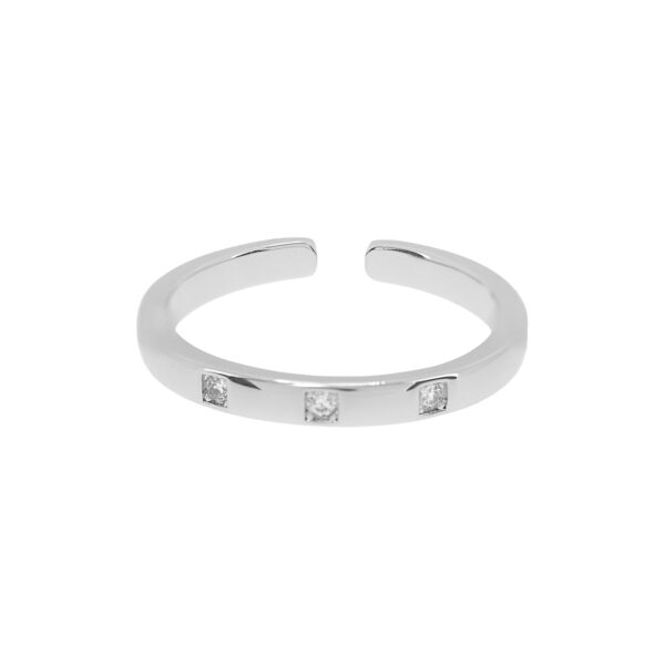 ANILLO TALLA UNIVERSAL CON 3 CIRCONITAS