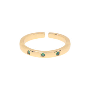 UNIVERSAL SIZE RING WITH 3 ZIRCONIAS