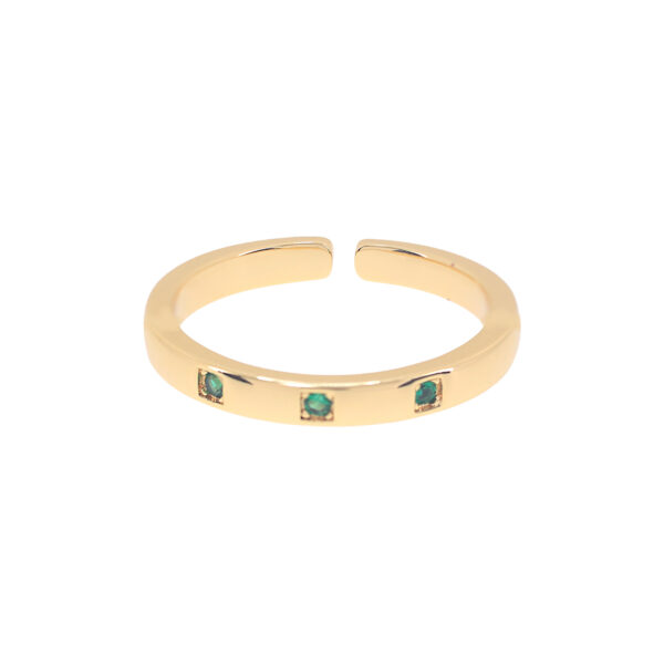 ANILLO TALLA UNIVERSAL CON 3 CIRCONITAS