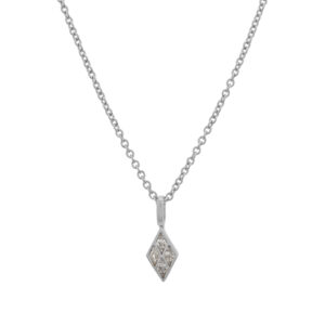 Rhombus and zircon necklace