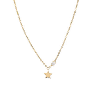 Star and zircon necklace