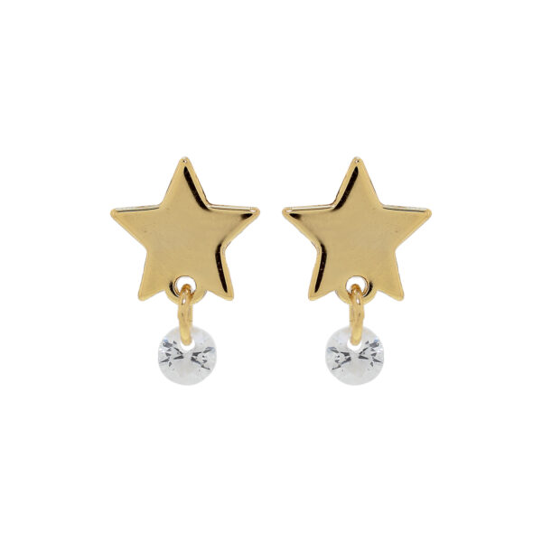 Earring with star and zircon