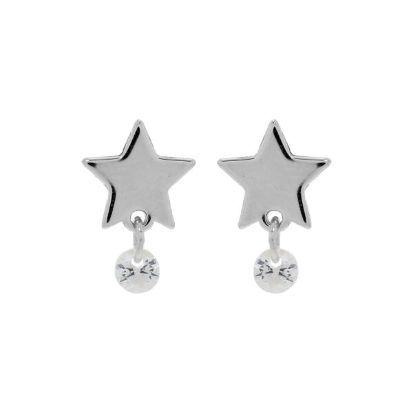 Pendiente con estrella y circonita