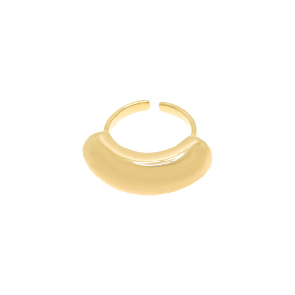 Anillo tubo talla universal acabado brillo chapado oro 18ktes.