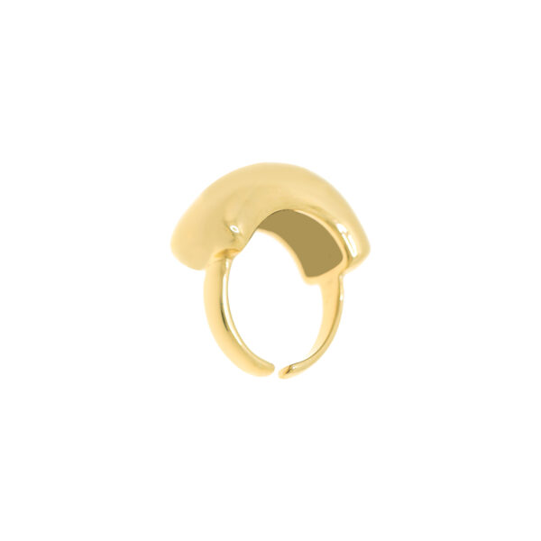 Anillo tubo talla universal acabado brillo chapado oro 18ktes.