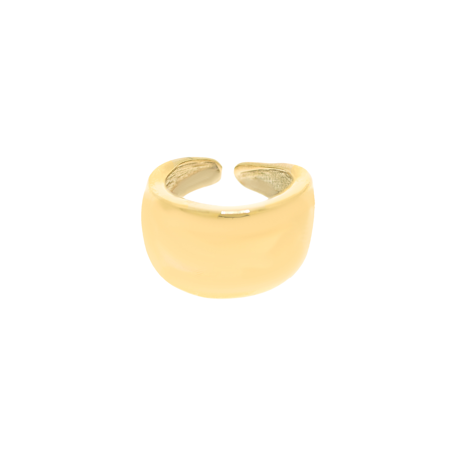 Anillo talla universal acabado brillo chapado oro 18ktes.