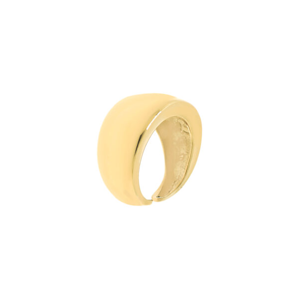 Universal size ring with 18k gold plated gloss finish.