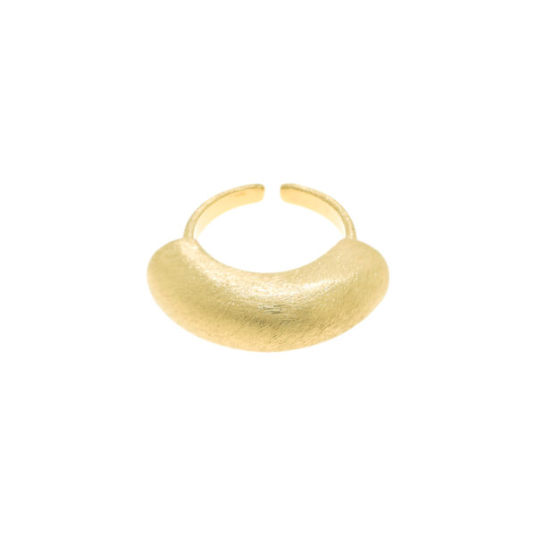 Anillo talla universal acabado mate chapado oro 18ktes.