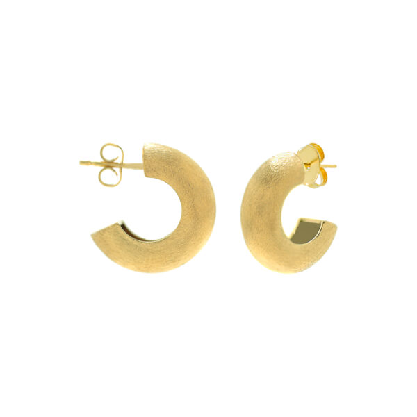 Hollow gloss hoop 20mm x 6mm wide gold plated