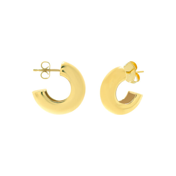 Hollow gloss hoop 20mm x 6mm wide 18k gold plated.
