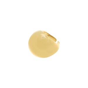 Universal size ball ring with 18k gold plated gloss finish.