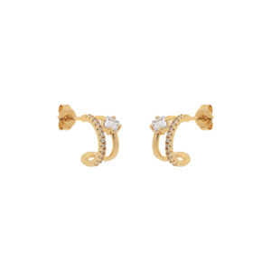 2-way earring with zircons