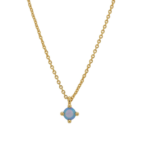 Necklace with round opal