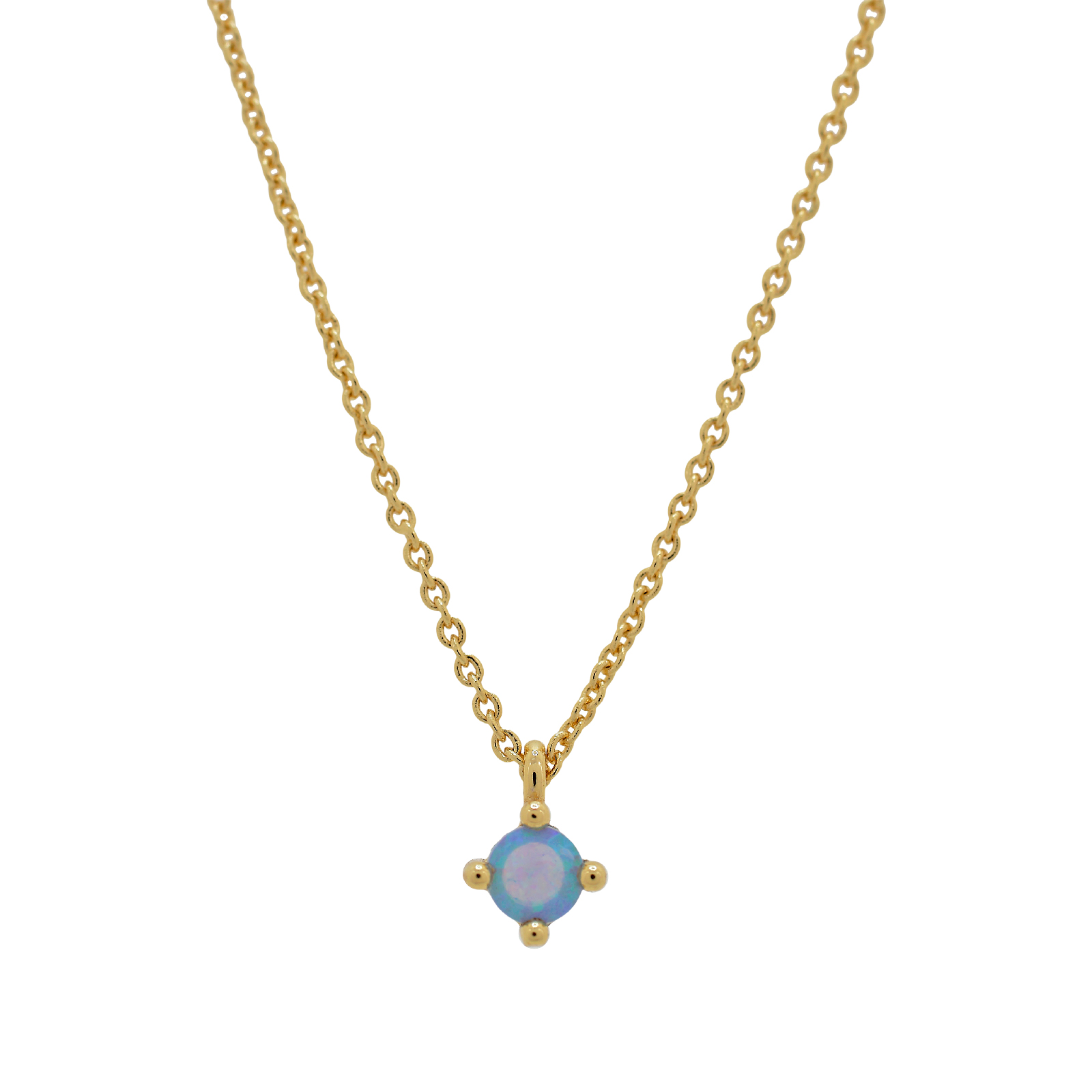 Necklace with round opal