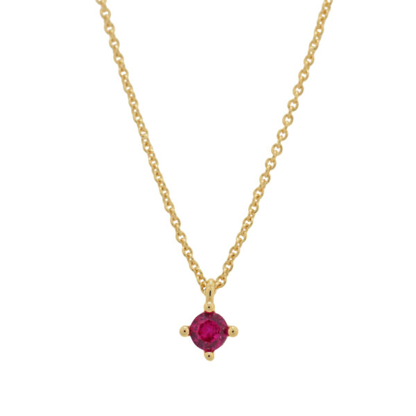 Collar con circonita redonda