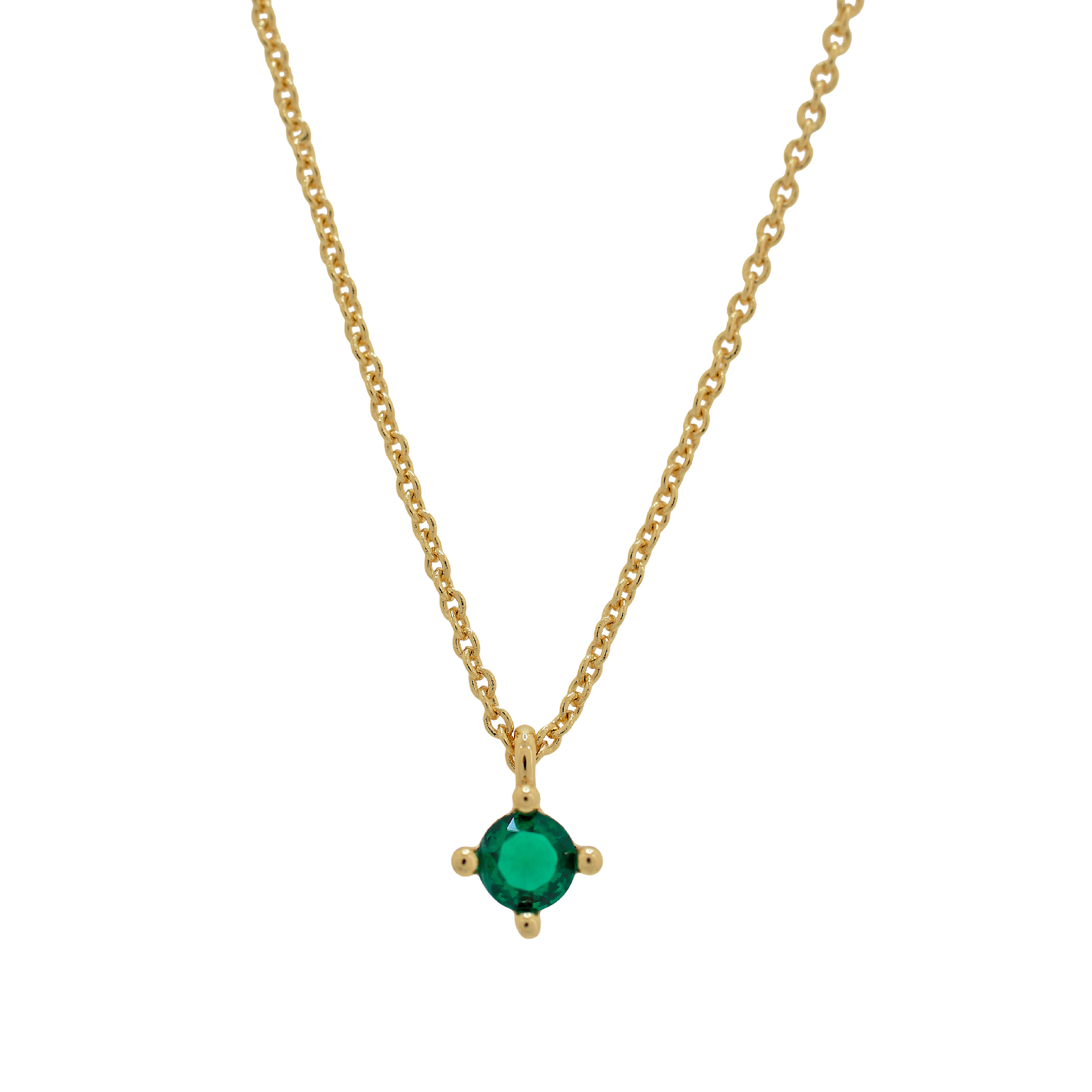 Collar con circonita redonda