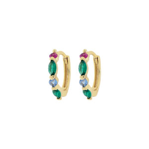 Multicolored hoop earring