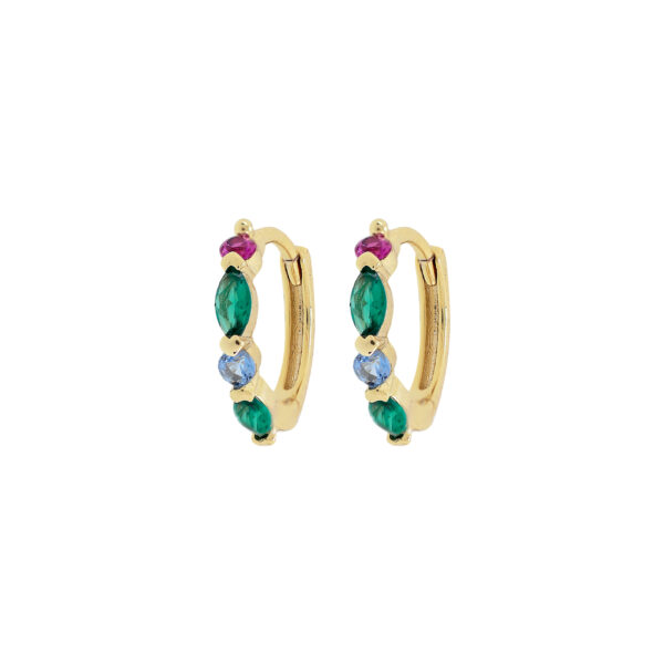 Multicolored hoop earring