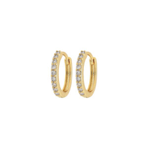 Zirconia hoop earring