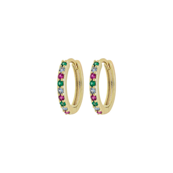 Multicolored hoop earring