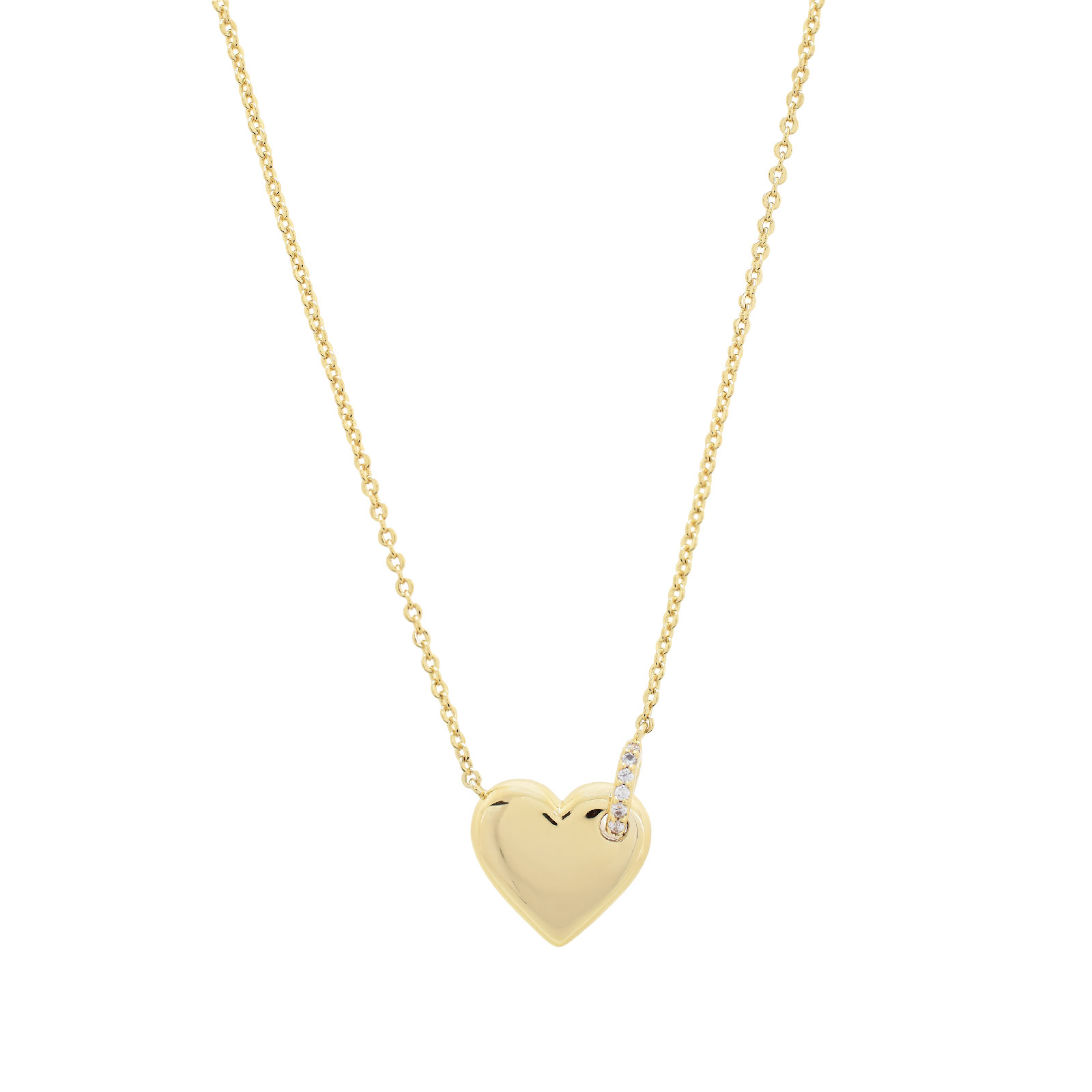 Collar con corazón y circonitas