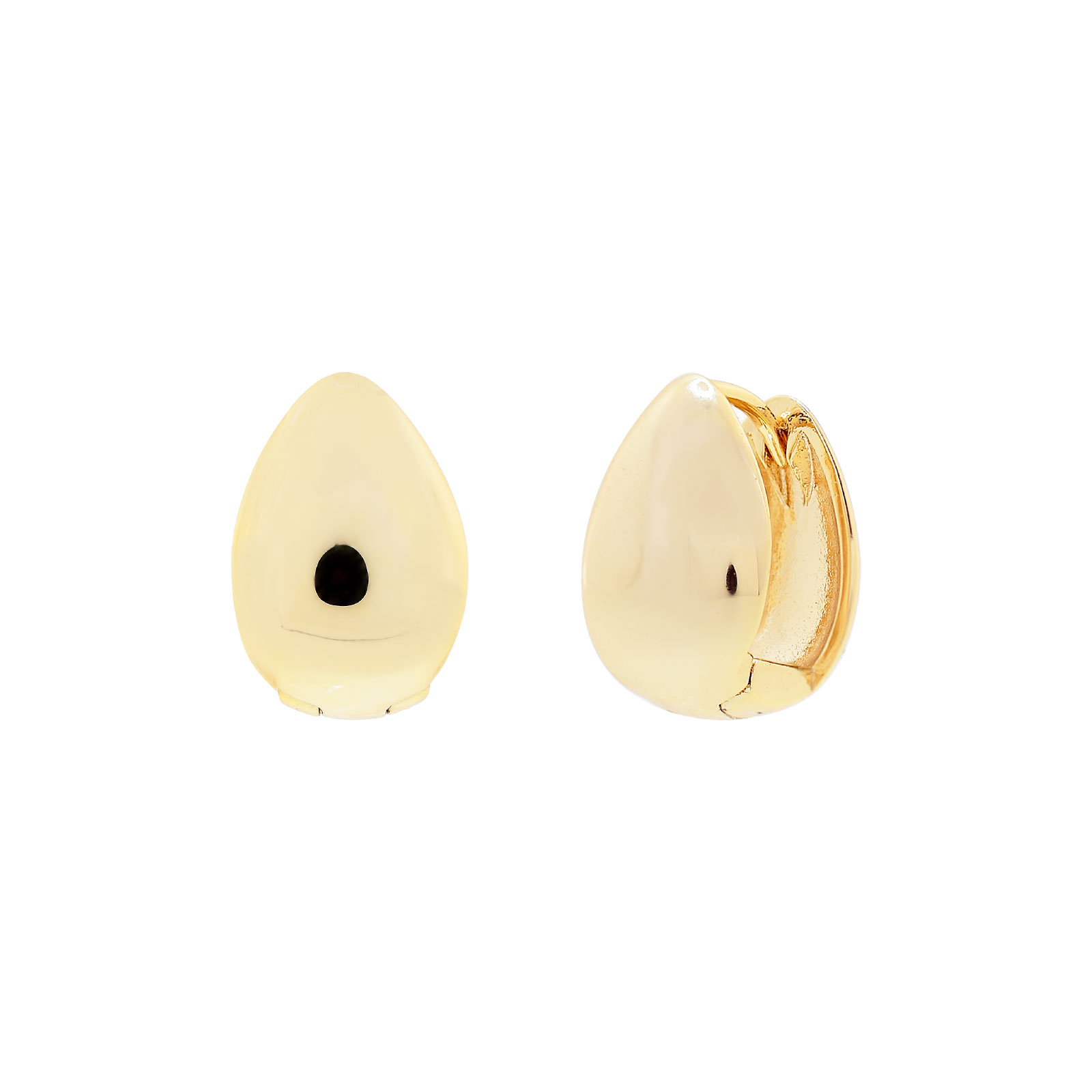 Pendiente oval doble hueco