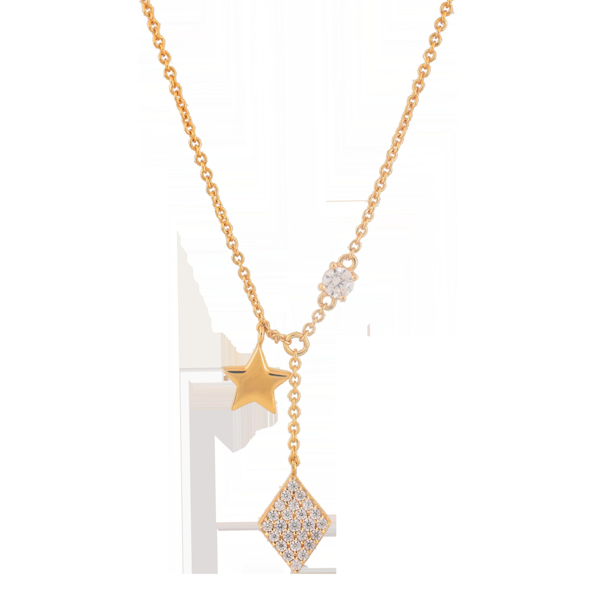 FIRST LAW SILVER NECKLACE GOLD PLATED