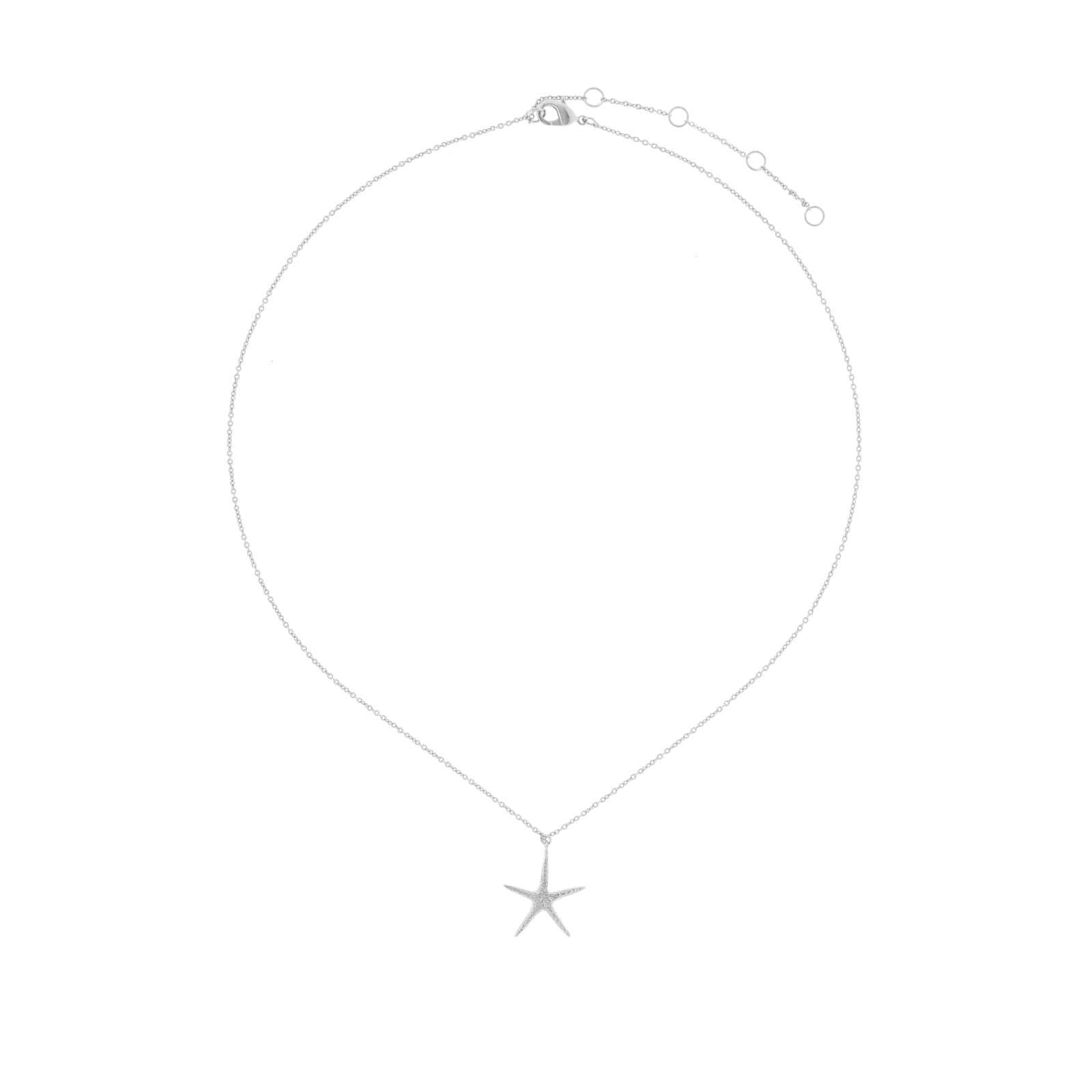 COLLAR CON ESTRELLA MAR PLATA DE PRIMERA LEY