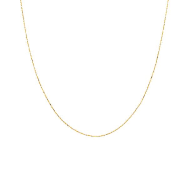 COLLAR DORADO LARGO 90-97 CM CON BOLITAS PLATA DE PRIMERA L